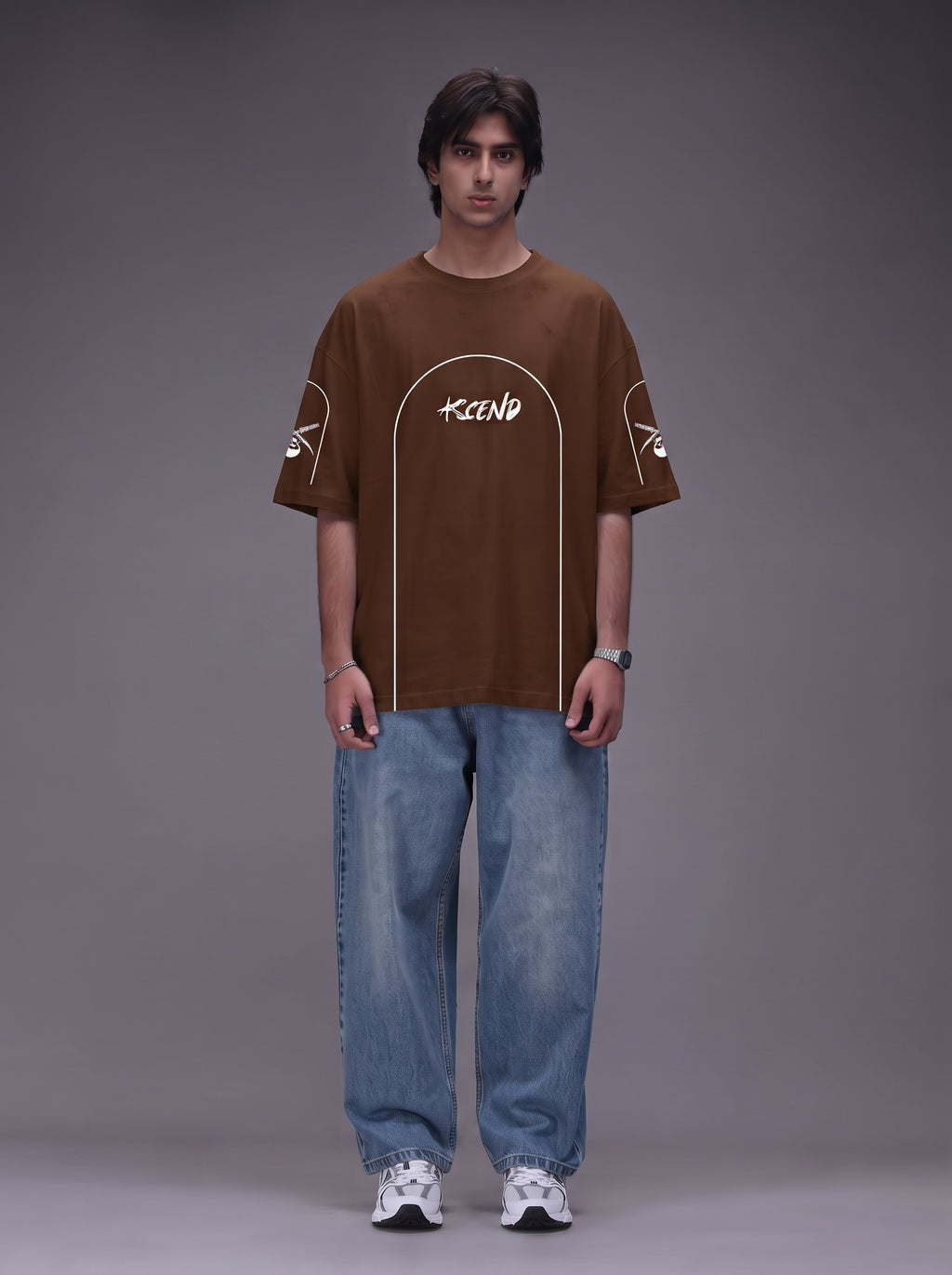 Unisex| T-Shirt Dark Brown| Terry Fabric