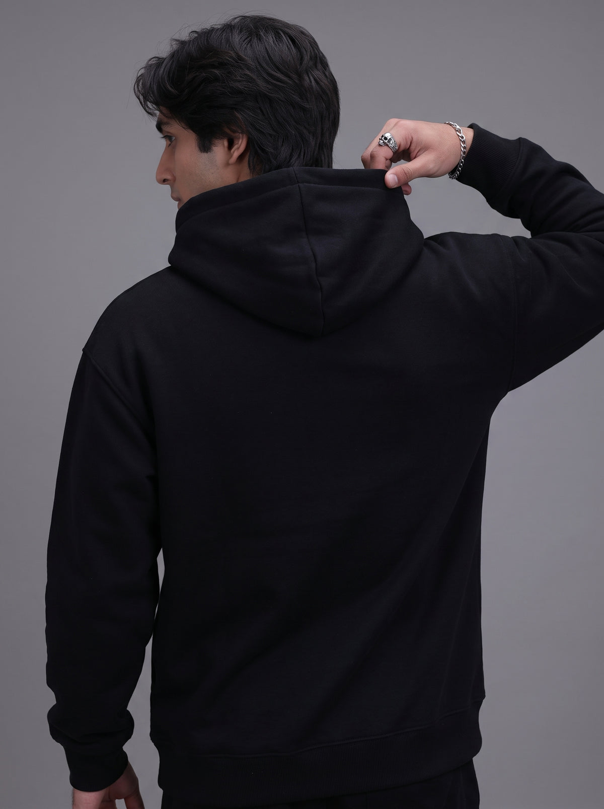 Ascend Signature Smiley Oversized Hoodie – Black