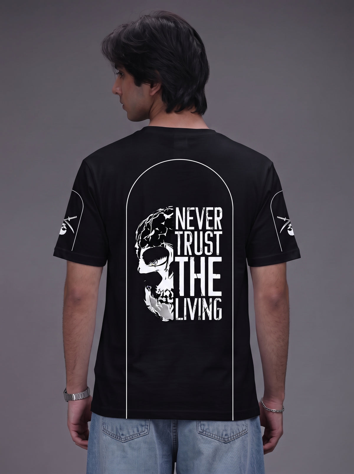 ASCEND |Graphic Jersey T-Shirt – Black Unisex Streetwear