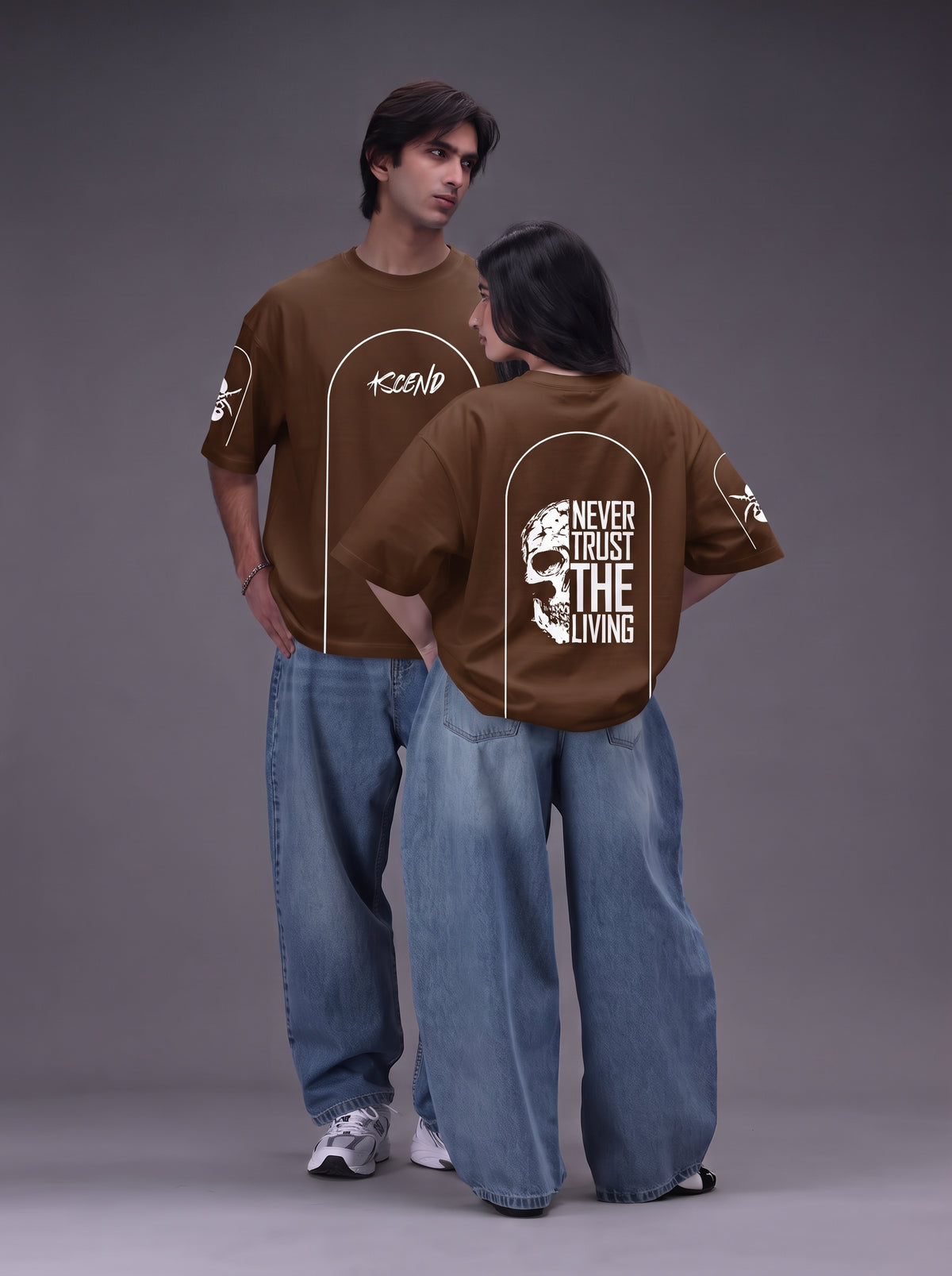Unisex| T-Shirt Dark Brown| Terry Fabric