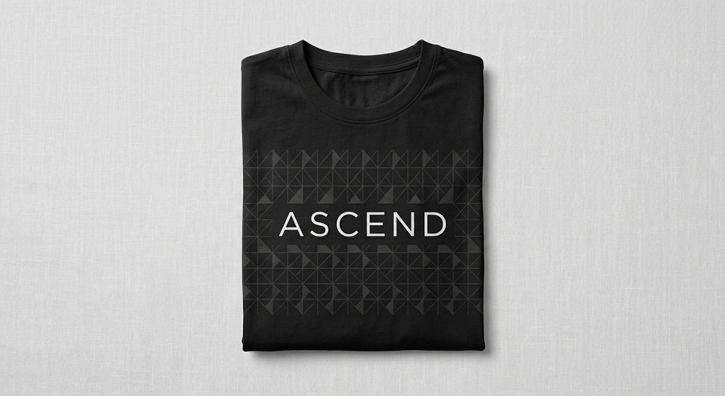 ASCEND| Geometric Grid Oversized T-Shirt |